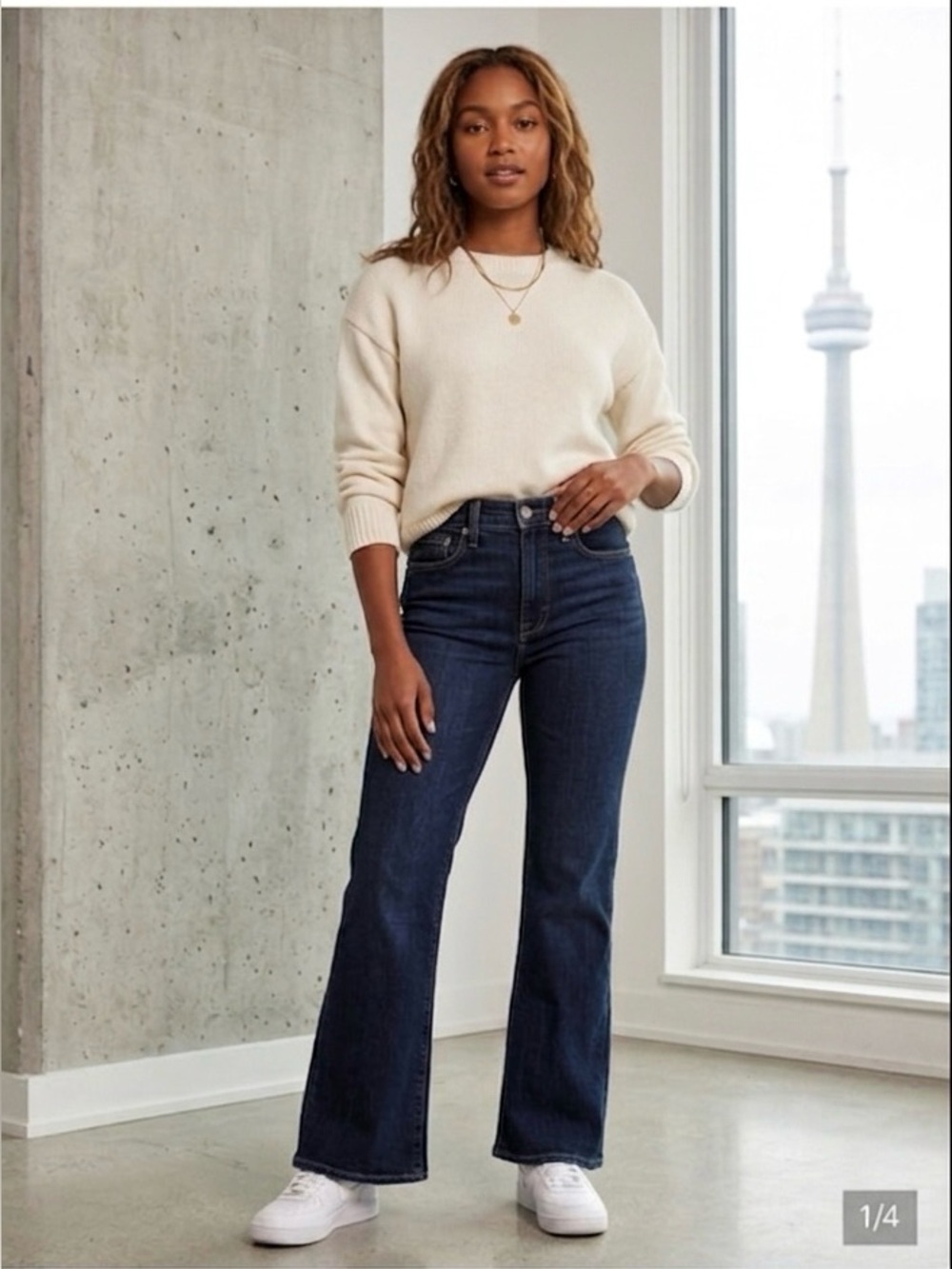 Levi's Indigo High-Rise Wide Leg Jeans
